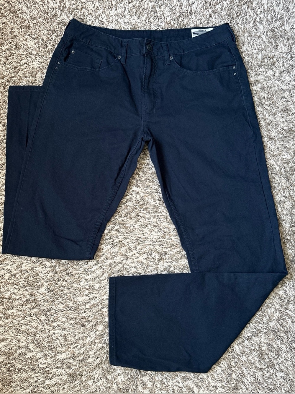 Buffalo David Bitton Jeans Men’s SAM-X, Dark Blue Slim Straight, 34x32